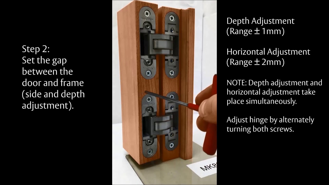 McKinney MK80/MK80SS Concealed Hinge 3D Adjustment