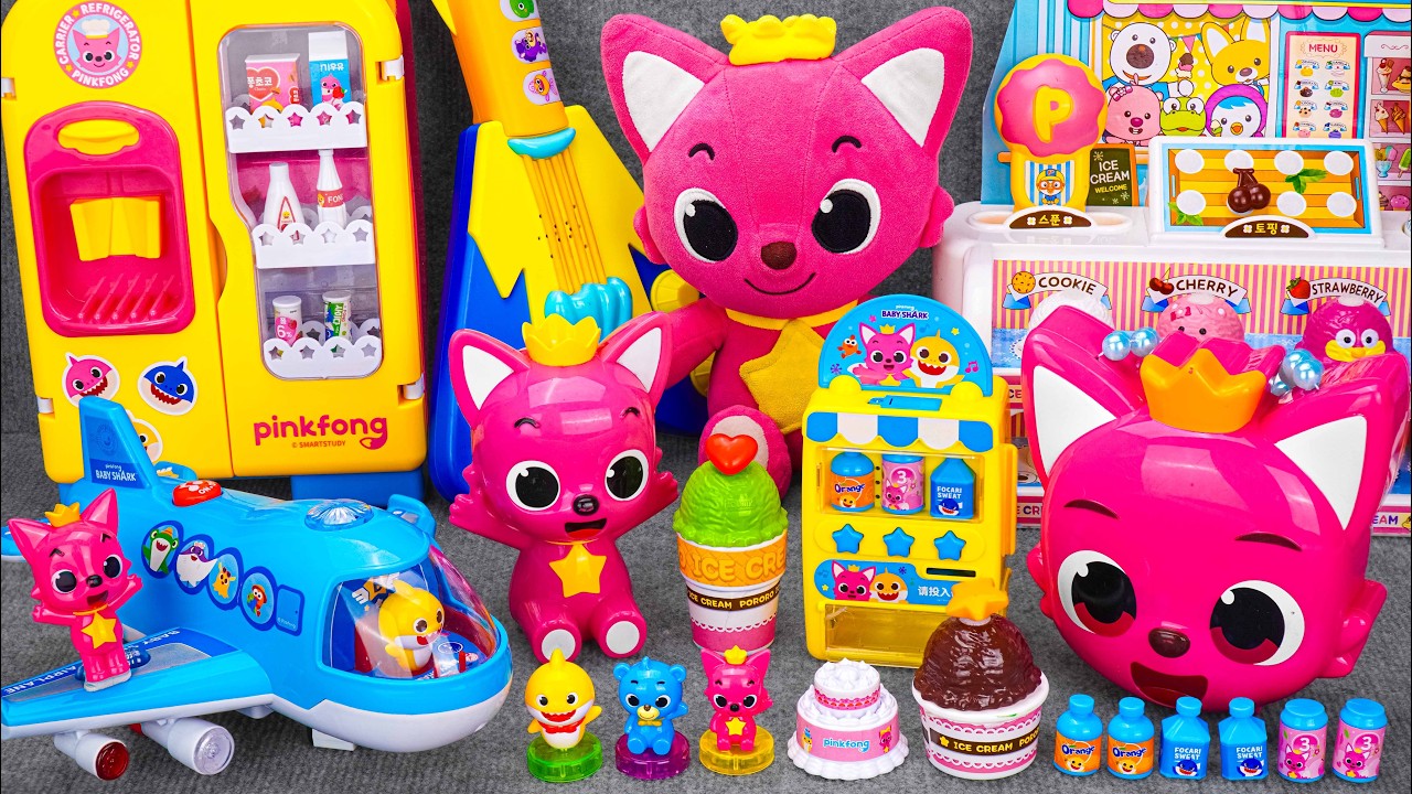 Satisfying Unboxing & Review Miniature Pinkfong Fridge Playset | ASMR
