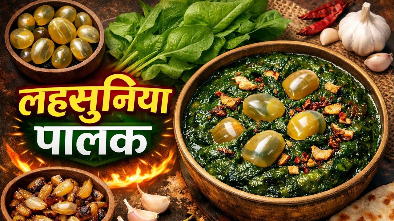 Vitamin Bharpur Lahsuniya Palak😋😜