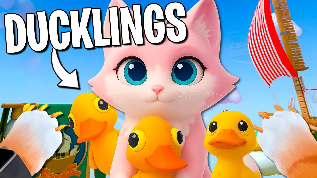 My CAT WIFE Meets My DUCKLINGS for the First Time! (I am Cat VR Multiplayer)