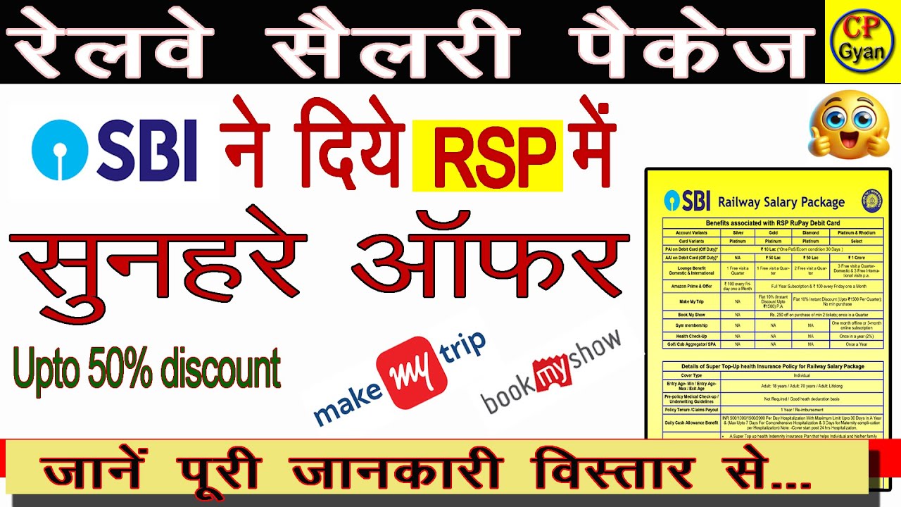 Railway salary package (RSP) new update | SBI के सुनहरे ऑफर #rsp