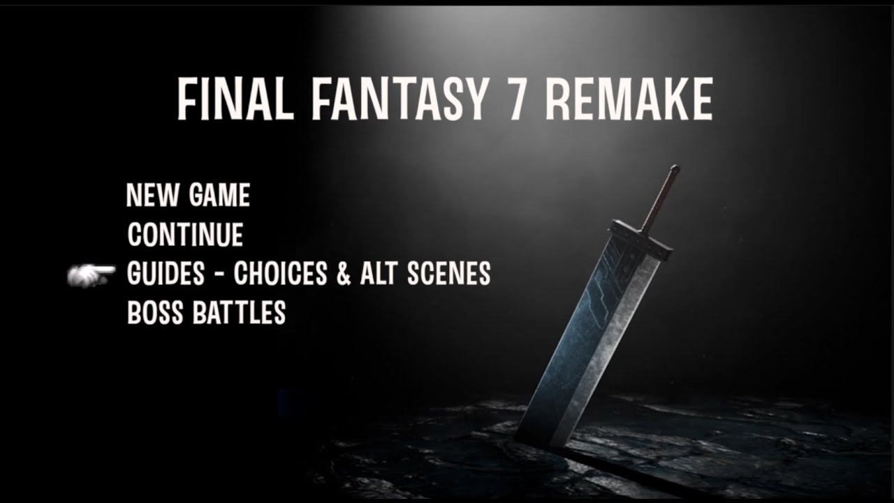 Final Fantasy 7 Remake Choices - Details from Final Fantasy VII Remake Ultimania Book