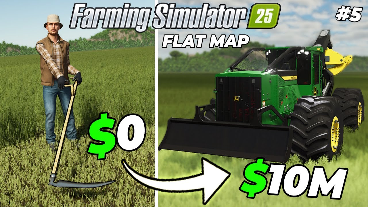 I survived 25 years on the Flat Map with $0! - Farming Simulator 25