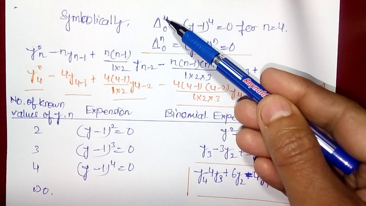 Binomial Expansion Method Of Interpolation