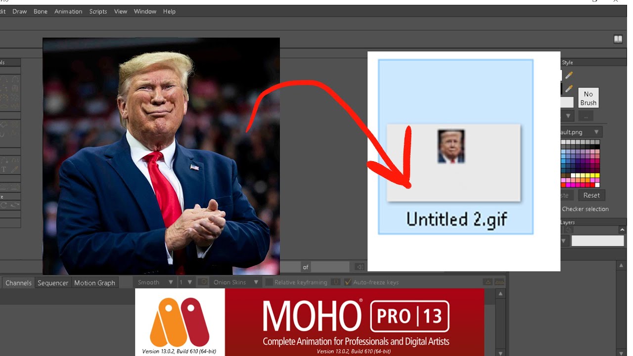 Как создать гифку в Moho | экспорт анимации урок