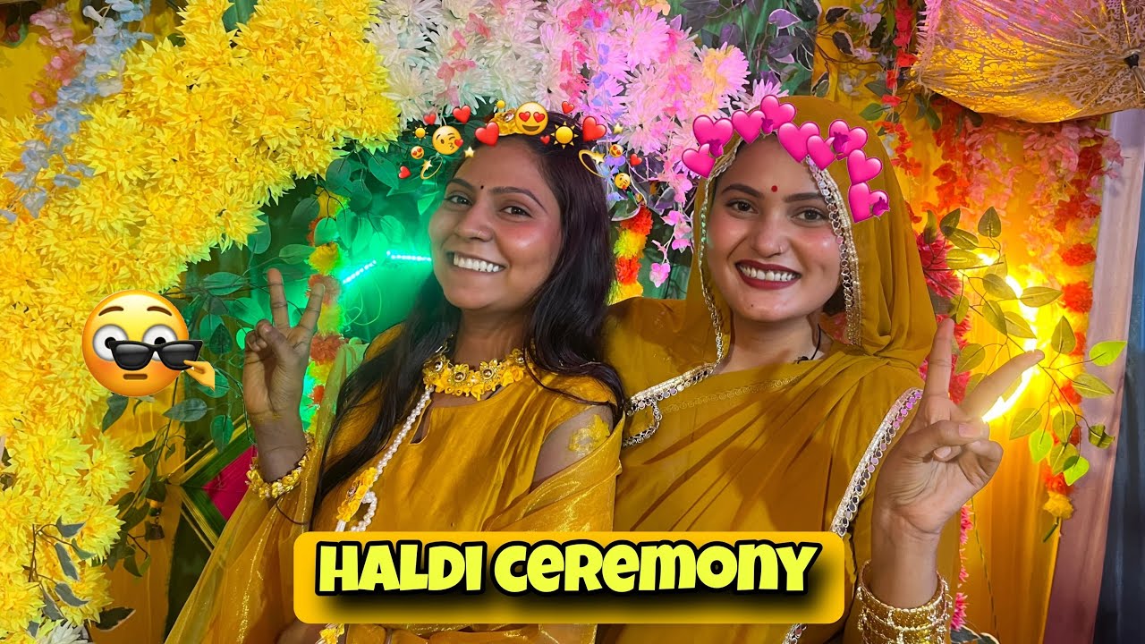 ननद की हल्दी हो गई 😍 #trending #haldi #vlog #family #viral #mrandmrskatheriya 