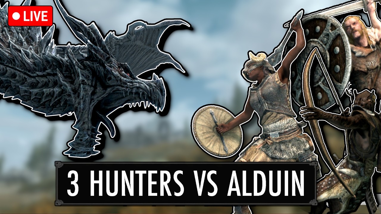 🔴SKYRIM BUT I AM ALDUIN VS @DunderHeads 🔴