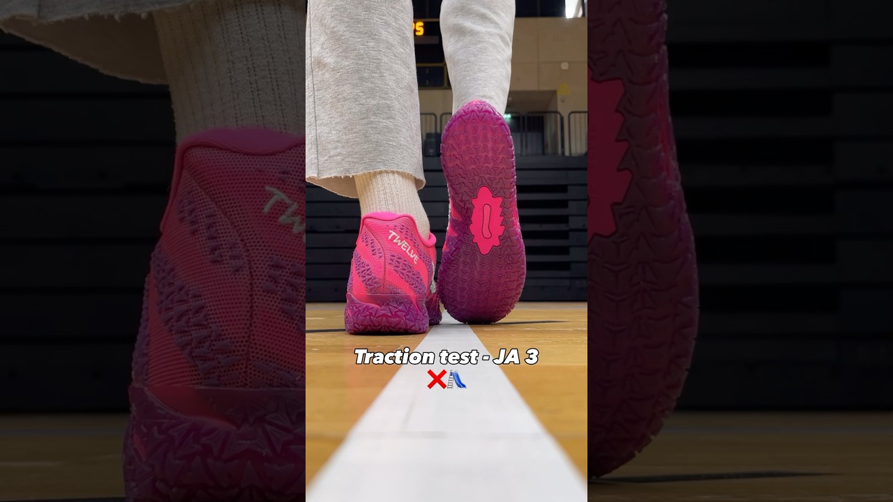 Traction test for the JA 3 &ldquo;Max Volume&rdquo; 💕 #basketballshoes #nikeja3 #jamorant