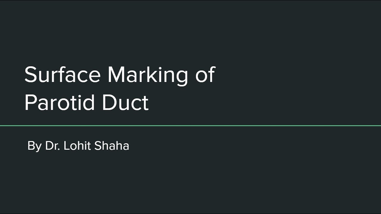 Surface Marking of Parotid Duct