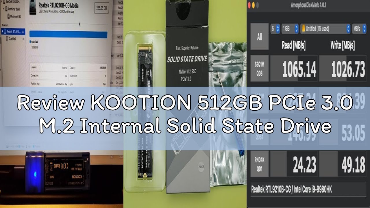 Review KOOTION 512GB PCIe 3.0 M.2 Internal Solid State Drive PCle 3.0x4 SSD NVMe M.2 2280 Internal S