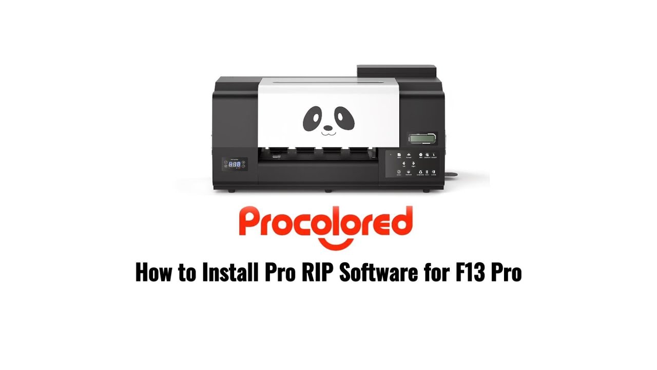 How to Install Pro RIP Software for F13 Pro