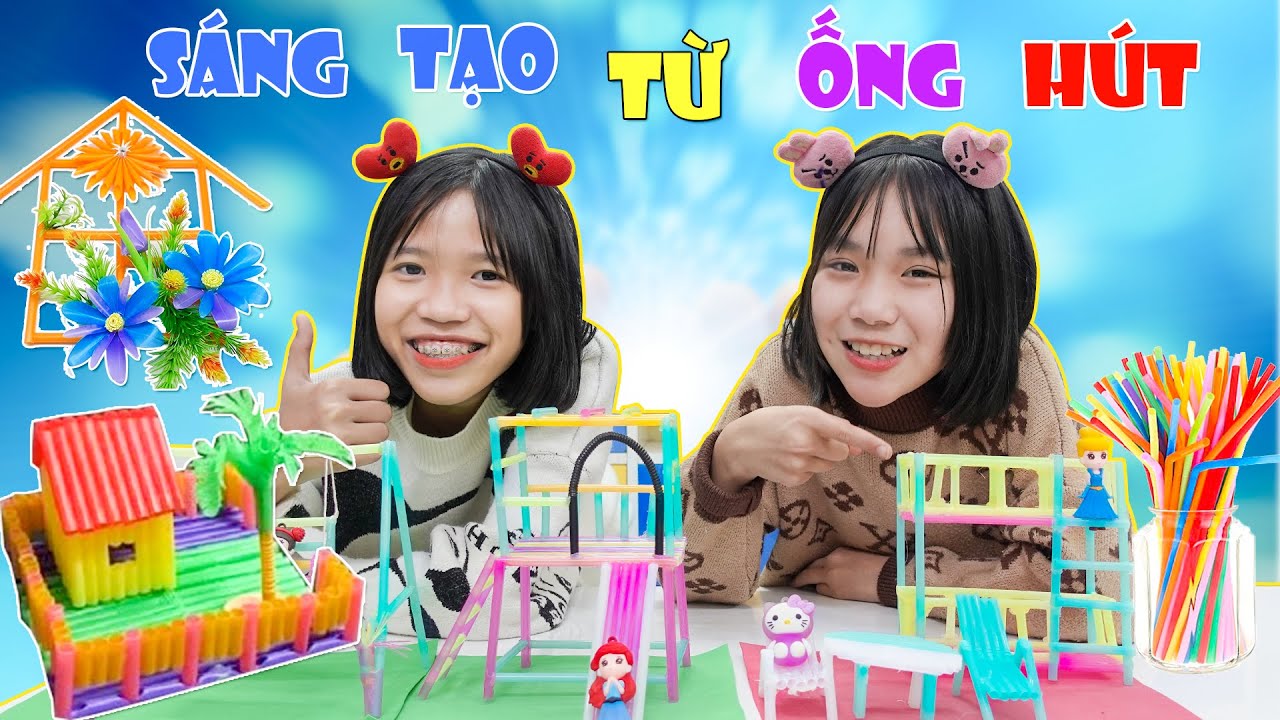 Cuộc Thi Sáng Tạo Từ Ống Hút ♥ Min Min TV Minh Khoa