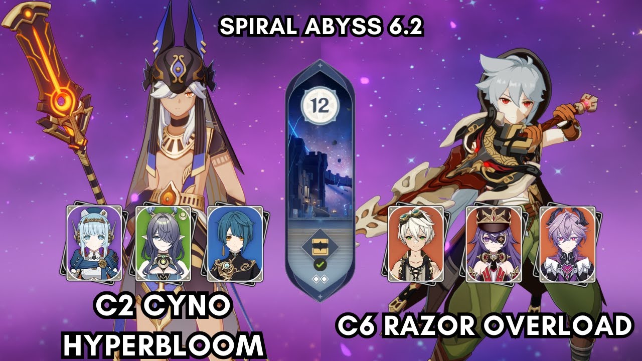 RAZOR IS STRONG NOW | Cyno & Razor Lost Brothers in Action | Spiral Abyss 6.2 Floor 12