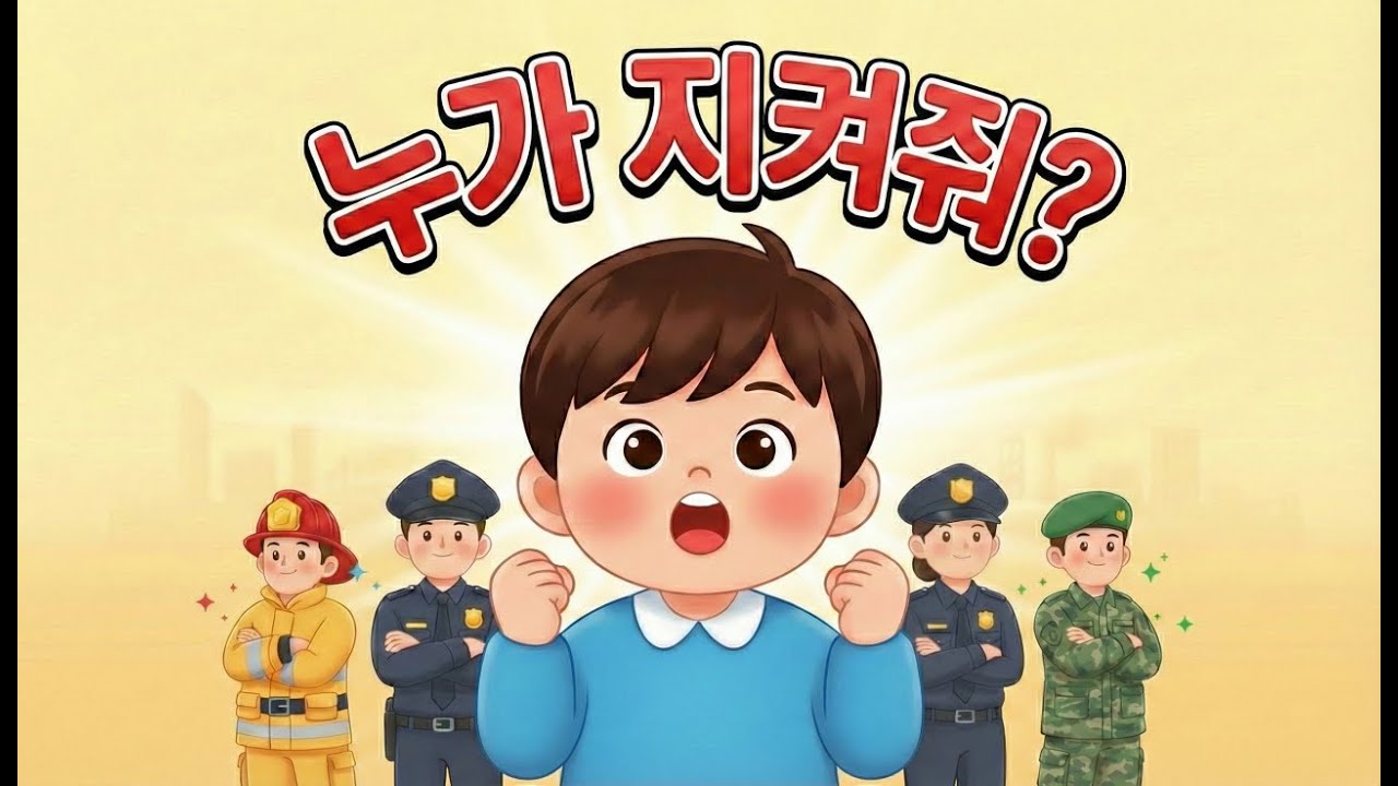 누가 지켜줘? 소방관·경찰관·군인 | 어린이 안전교육 동요