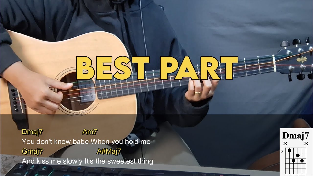 best part - Daniel Caesar | easy guitar chords lyrics , tutorial