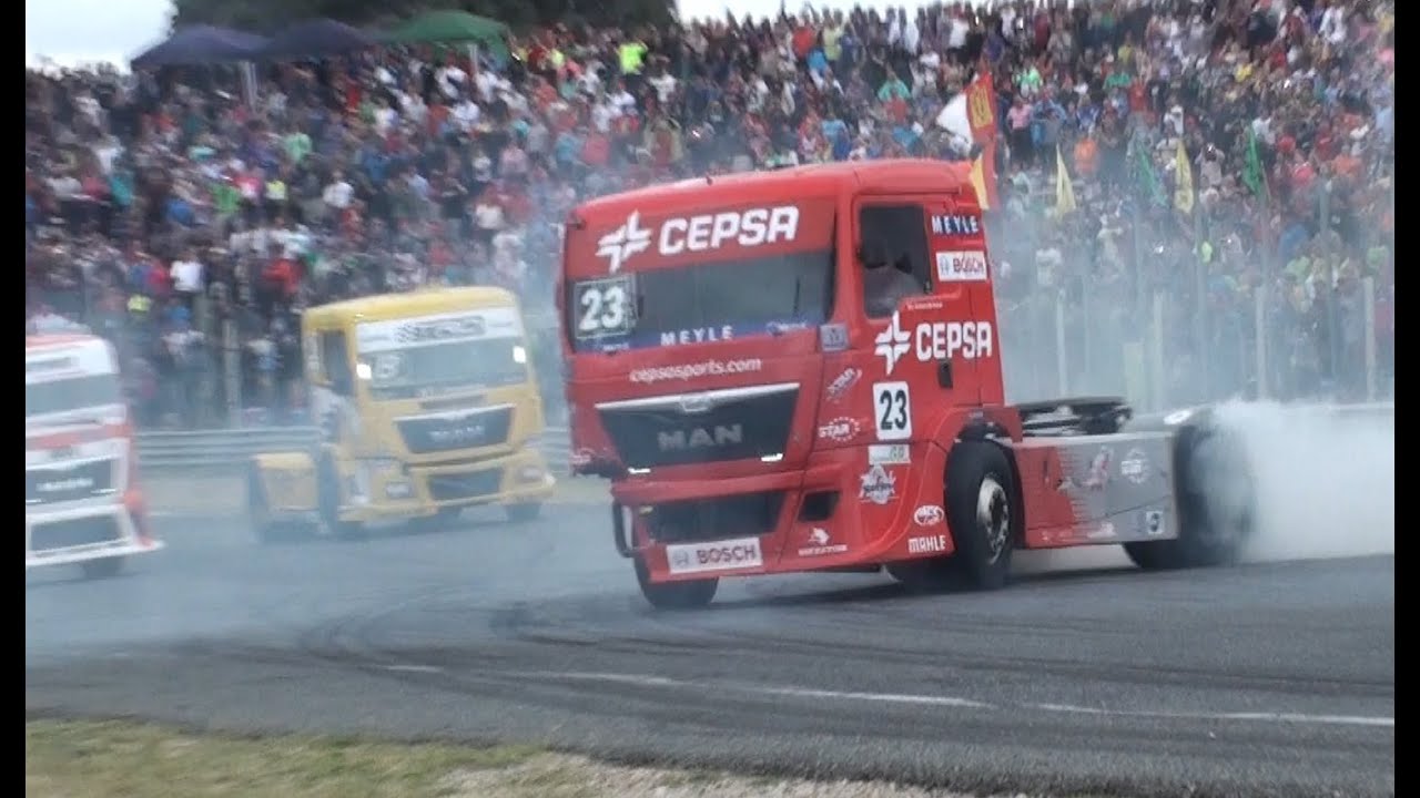 CARRERAS DE CAMIONES JARAMA 2015, SHOW AND CRASHES IN SPANISH RACE TRUCK POWERSLIDE 1400 HP