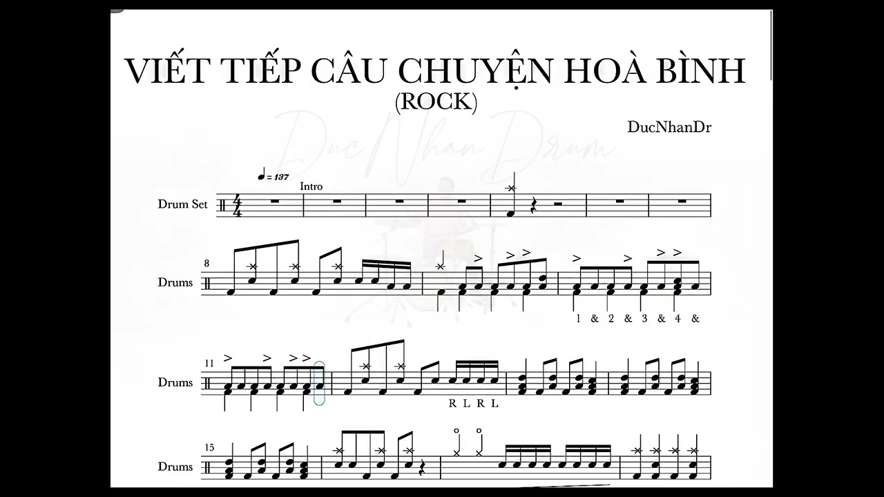 ROCK - VIẾT TIẾP CÂU CHUYỆN HOÀ BÌNH - DRUMSCORE