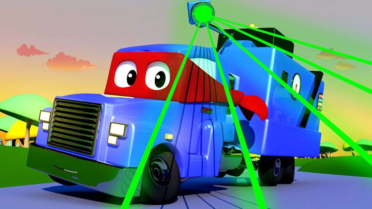 Carl the Super Truck -  The MULTIPLIABLE POLICE Trucks - Car City ! Cars and Trucks Cartoon for kids