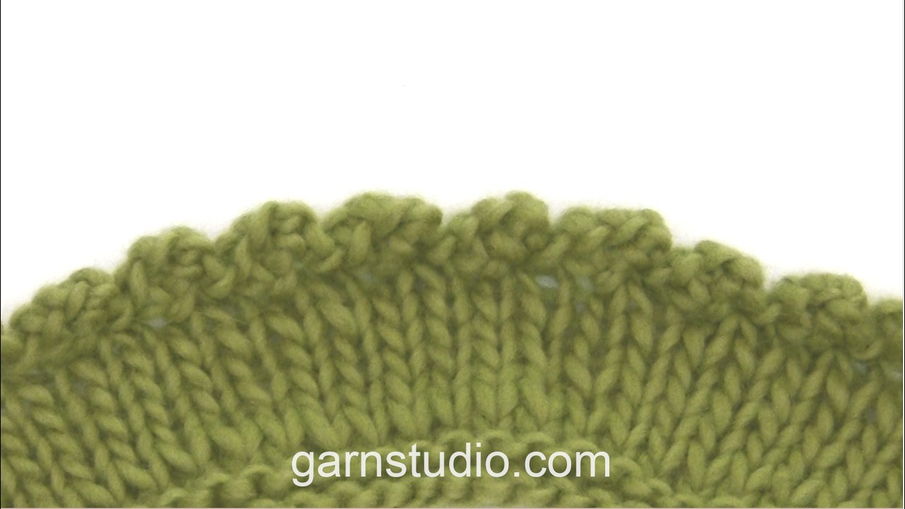 How to cast off with picot = 3 increased stitches with 1 stitch in between