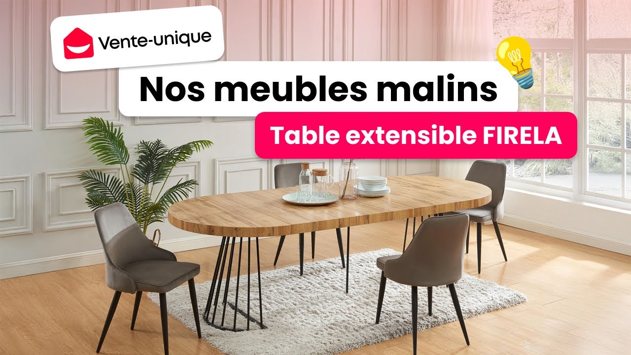 Table &agrave; Manger Extensible 2 &agrave; 12 personnes FIRELA