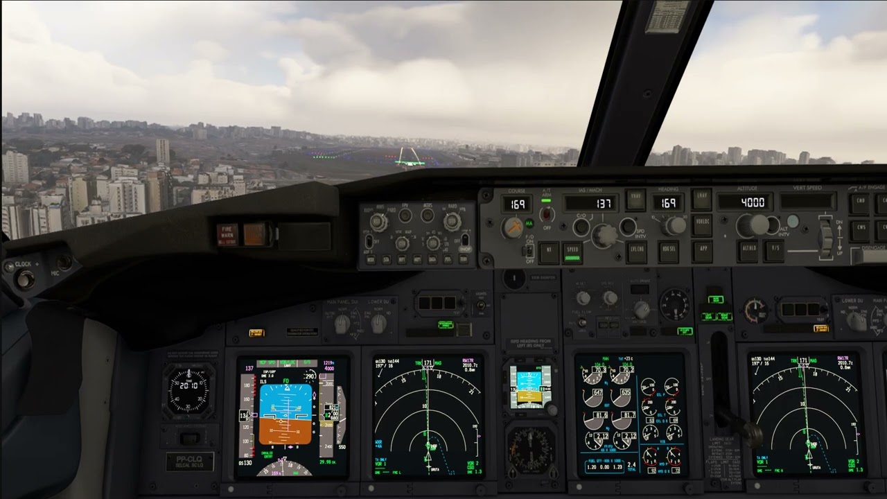 ✈️ Pouso Cockpit - SBSP - CONGONHAS - BRASIL