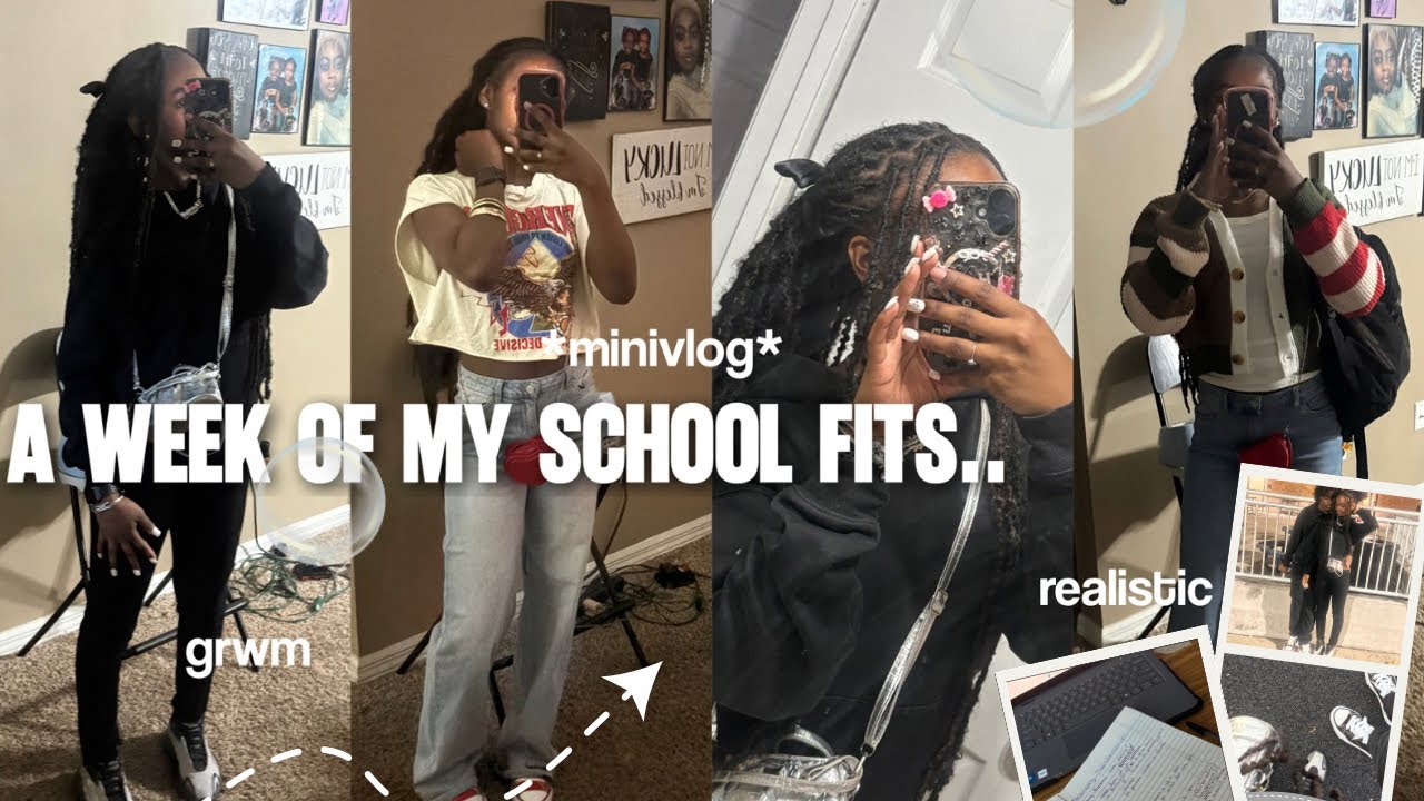 WEEK OF MY SCHOOL FITS *realistic* | grwm, outfitinspo + friday night game day grwm ★