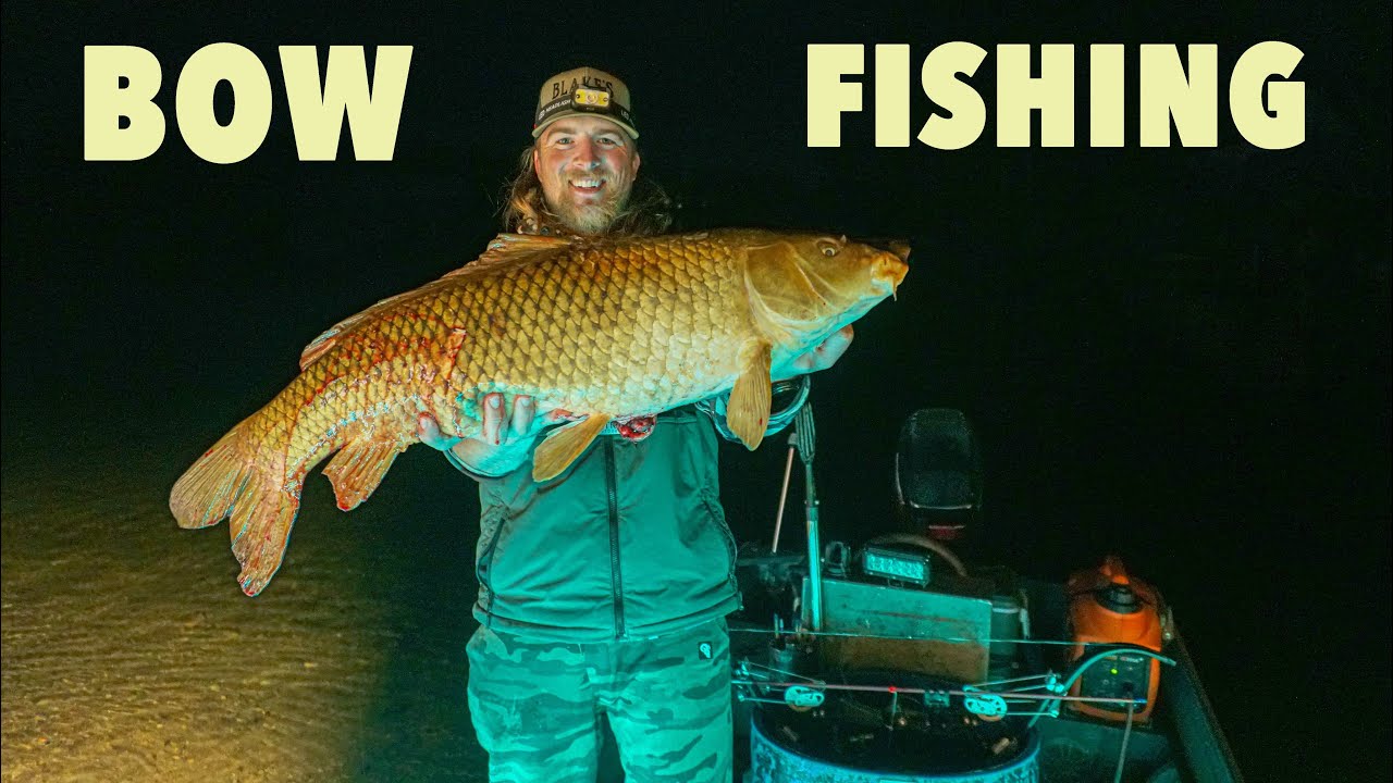 BOWFISHING for GIANT Carp at NIGHT | Michigan Carp Shooting 2023
