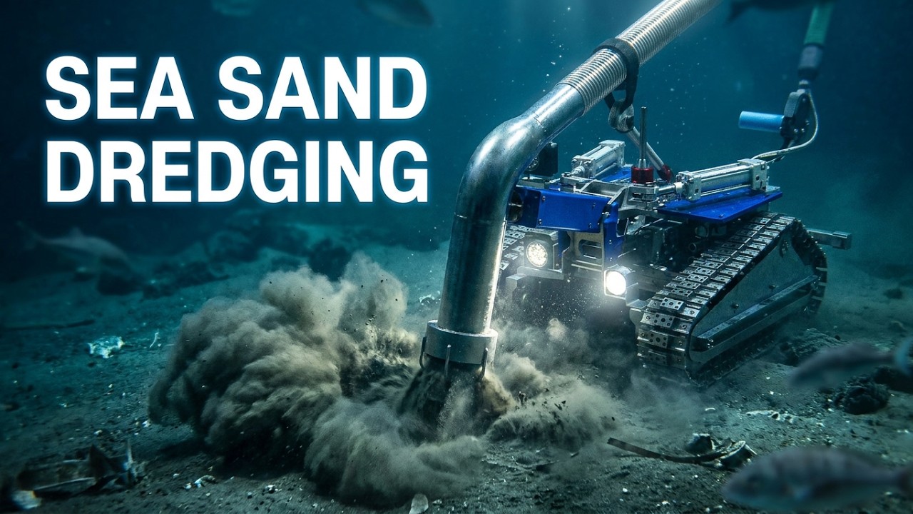 Sea sand dredging robot