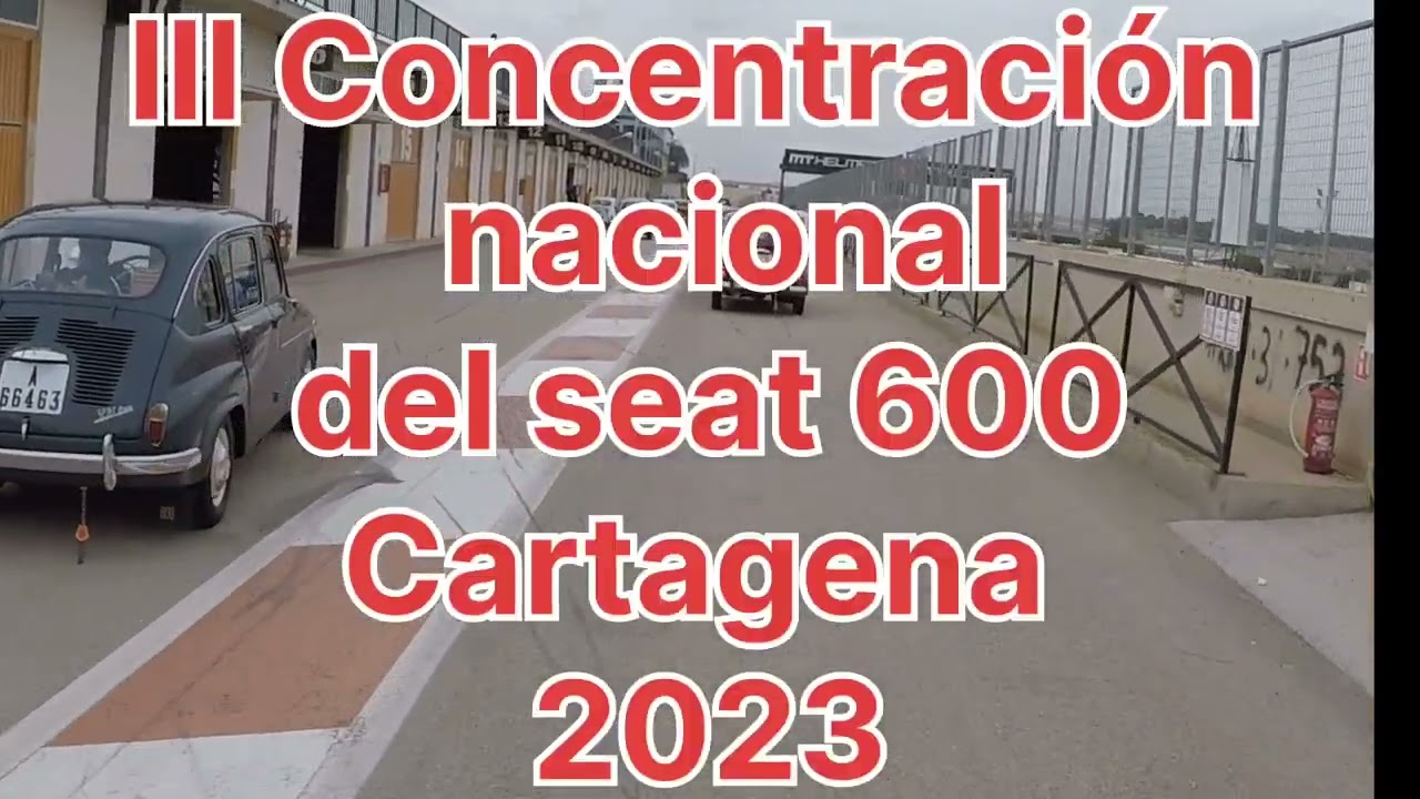 Vuelta en seat 600 en el circuito de velocidad de Cartagena (Murcia)