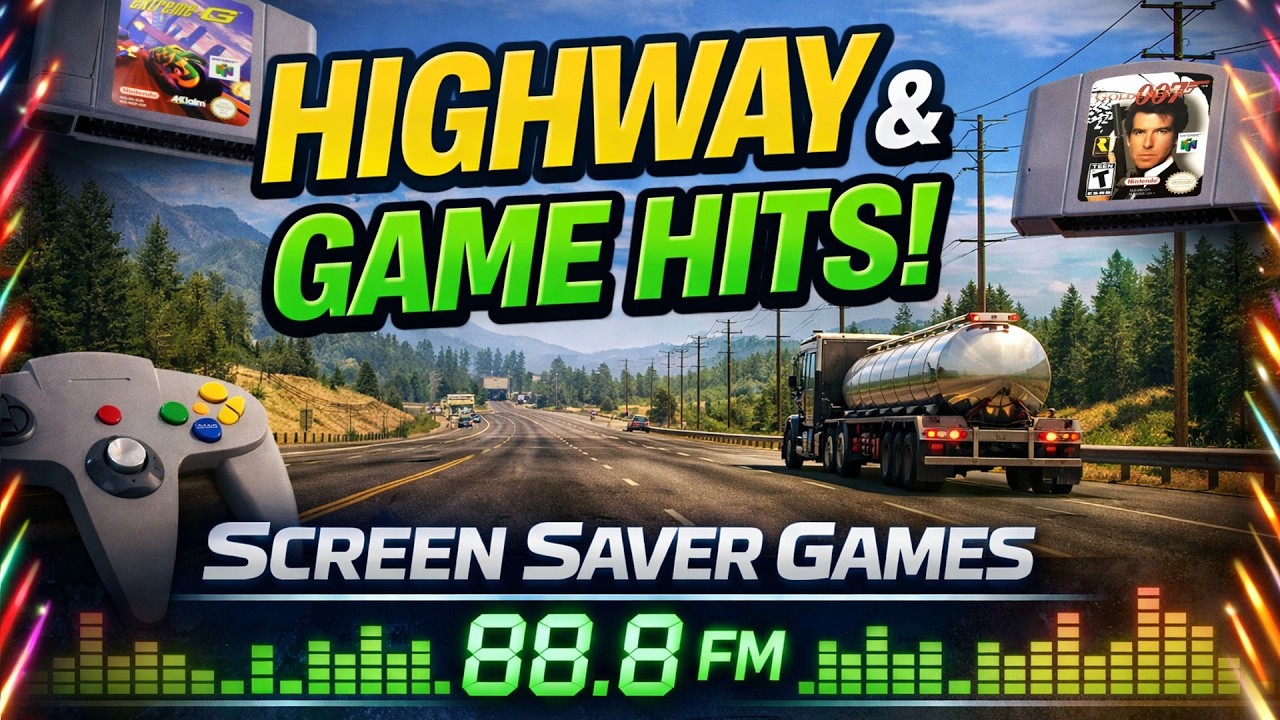 Screen Saver Games 88.8 FM | Video Game Music Radio While You Drive 🚛🎮