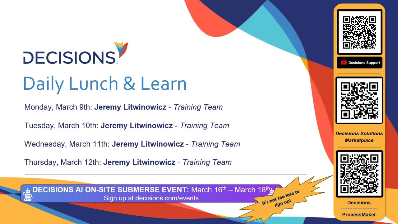Decisions Q&A- Lunch and Learn 3/9/2026