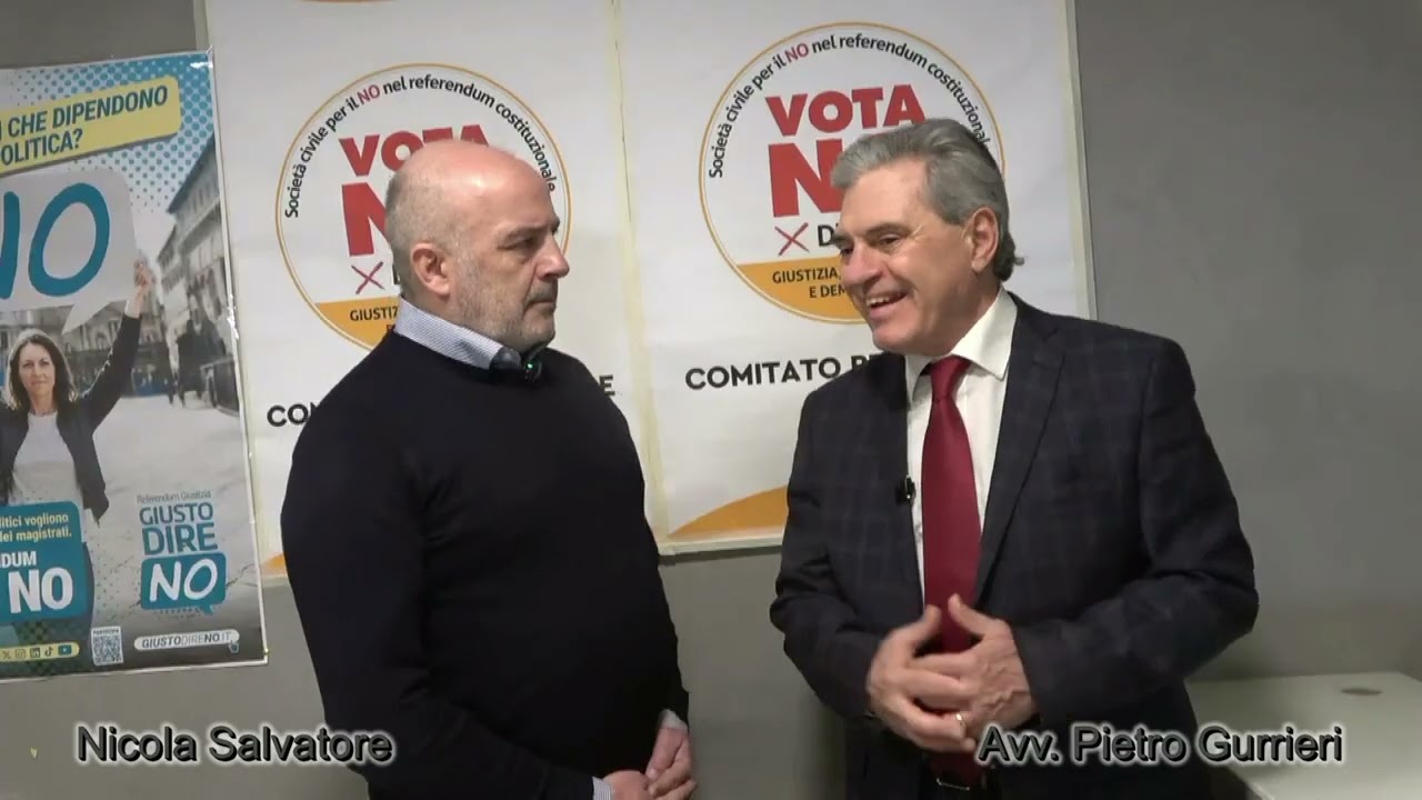 Foggia - Referendum Giustizia - Le ragioni del No - Nicola Salvatore intervista Pietro Gurrieri
