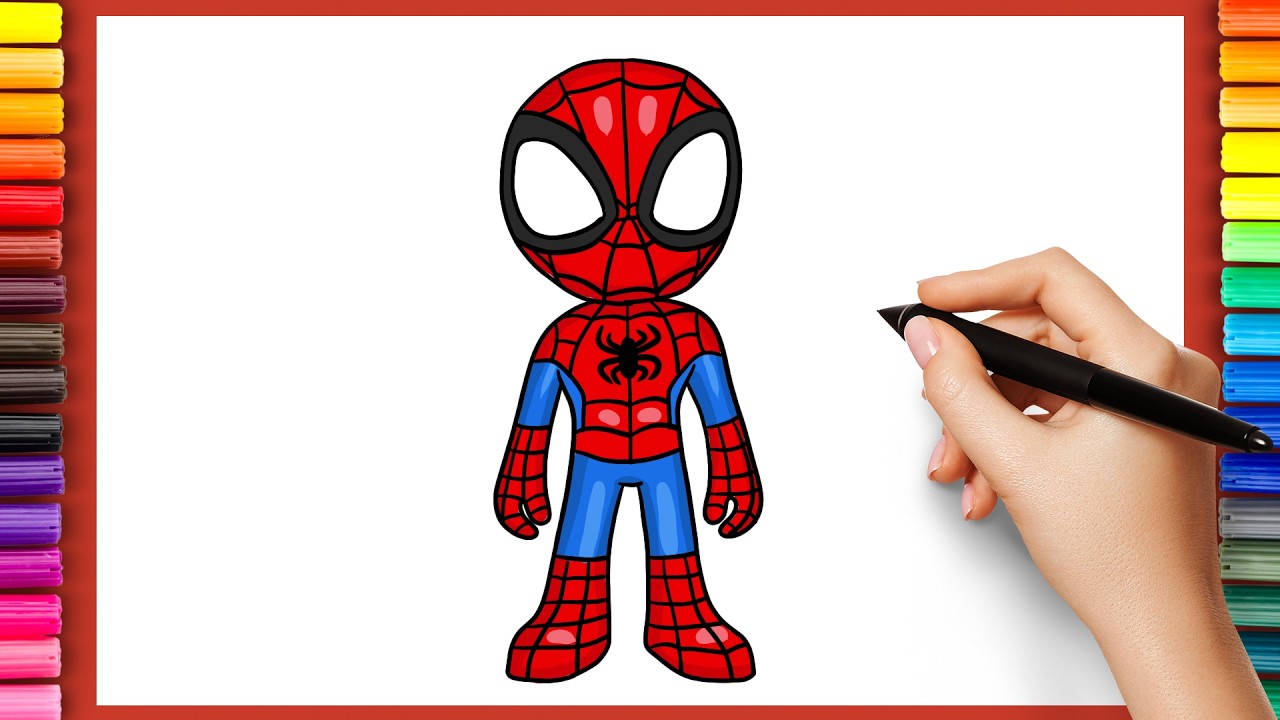 How to Draw Spider-Man | EASY Step by Step Cartoon Drawing!