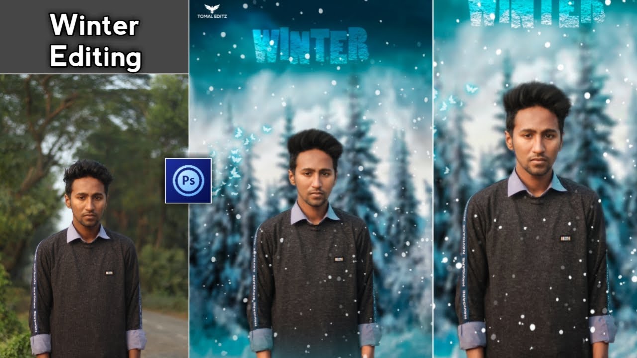 Winter Special Editing in Photoshop Touch || Ps Touch Manipulation Tutorial by Tomal Editz