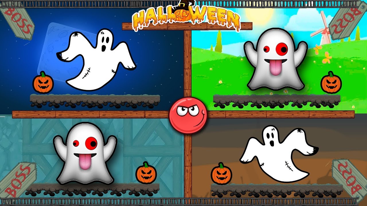 HORROR BOSSES HALLOWEEN ALL BOSS FIGHT RED BALL 4 PERFECT VICTORY ALL GHOST