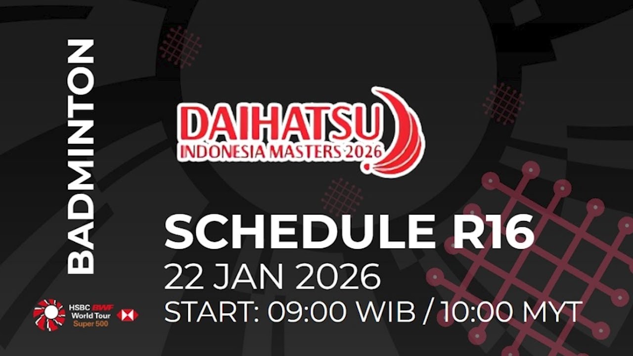FULL SCHEDULE R16 BWF DAIHATSU INDONESIA MASTERS 2026 - DAY 3 ALL COURT #BWFSUPER500