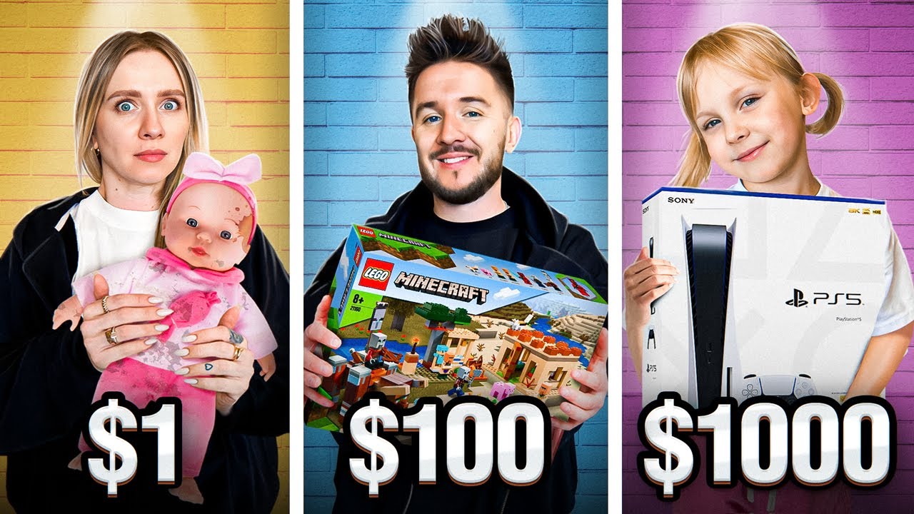 Покупаем с Дочкой Игрушки за 1$ vs 100$ vs 1000$ Челлендж!