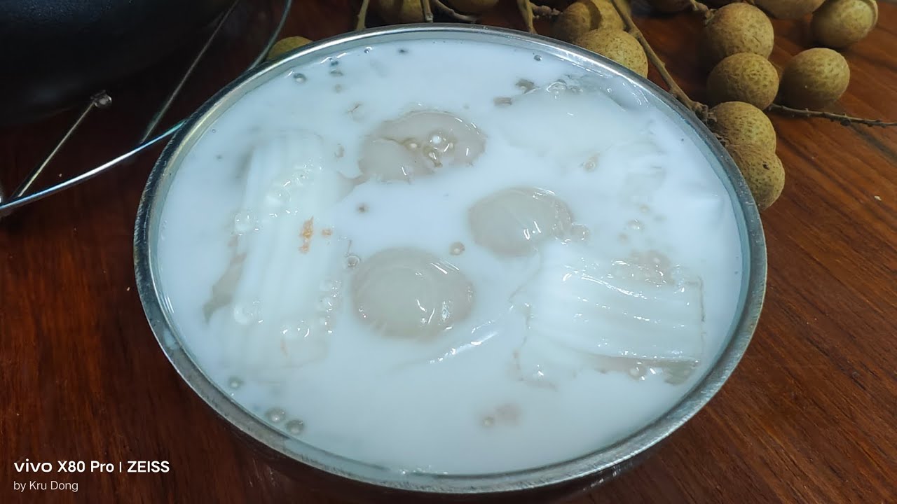 🍨สาคูเปียกลำไยมะพร้าวอ่อน😋#แซ่หลงอาหารเจ #สาคูเปียกลำไย #สาคูเปียกลำไยมะพร้าวอ่อน #ขนมหวาน #ขนมไทย