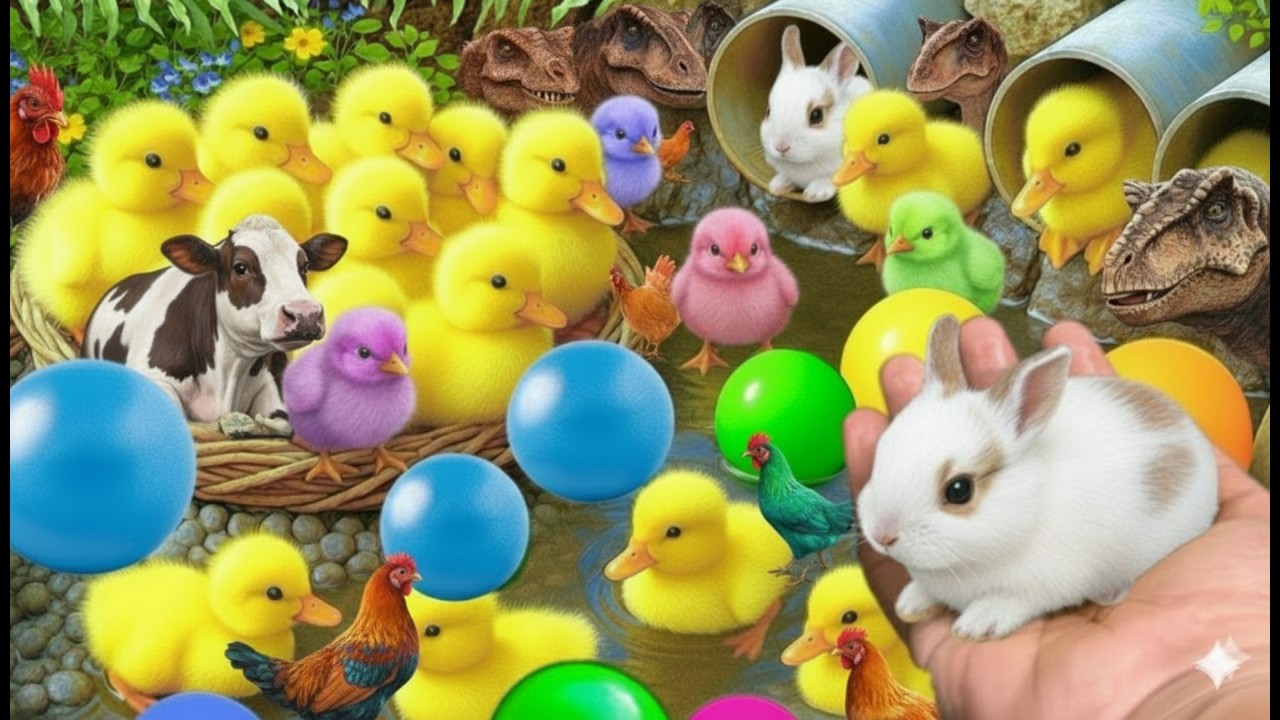 Ayam Rainbow dan Bebek Angsa kelinci Lucu,Hunting seru seruan!