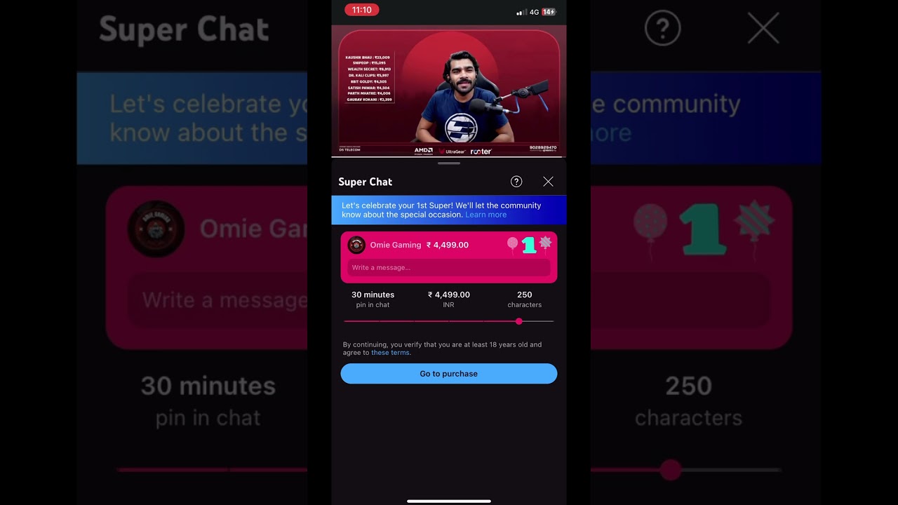 Biggest Superchat To Shreeman Dada on Live❤️🎁 #superchat #shreemanlegend #bgmi #livestream