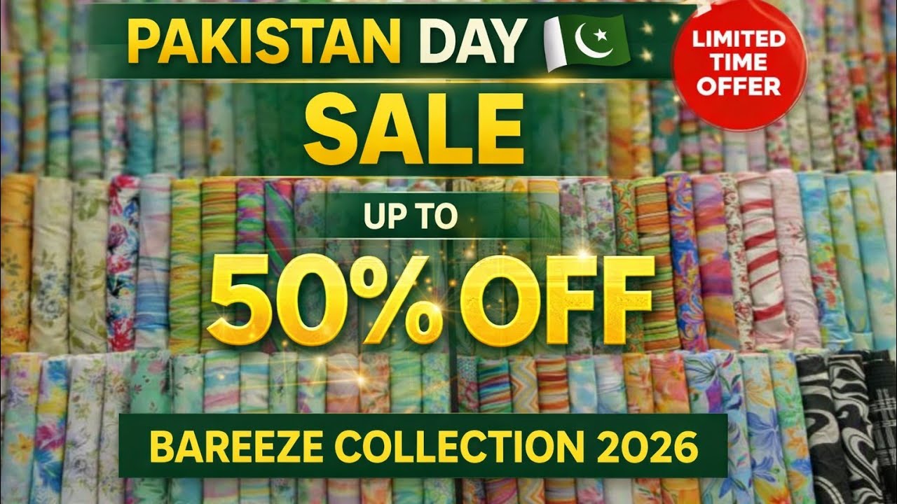 Bareeze Biggest Pakistan Day Sale 😱 Up to 50% OFF @ShoppingAndStiching 