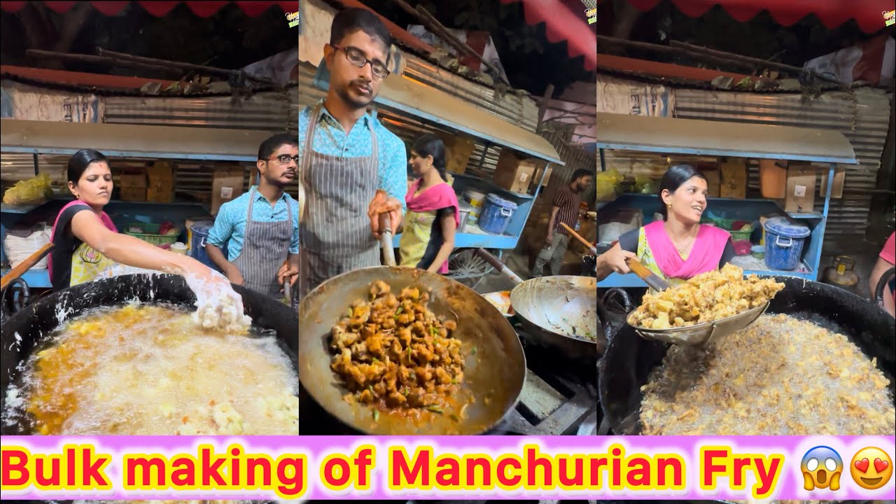 Bulk Making of Manchurian Fry in Bengaluru 😍🔥 Street Style Manchurian Varieties 🤩 Indian Street Food