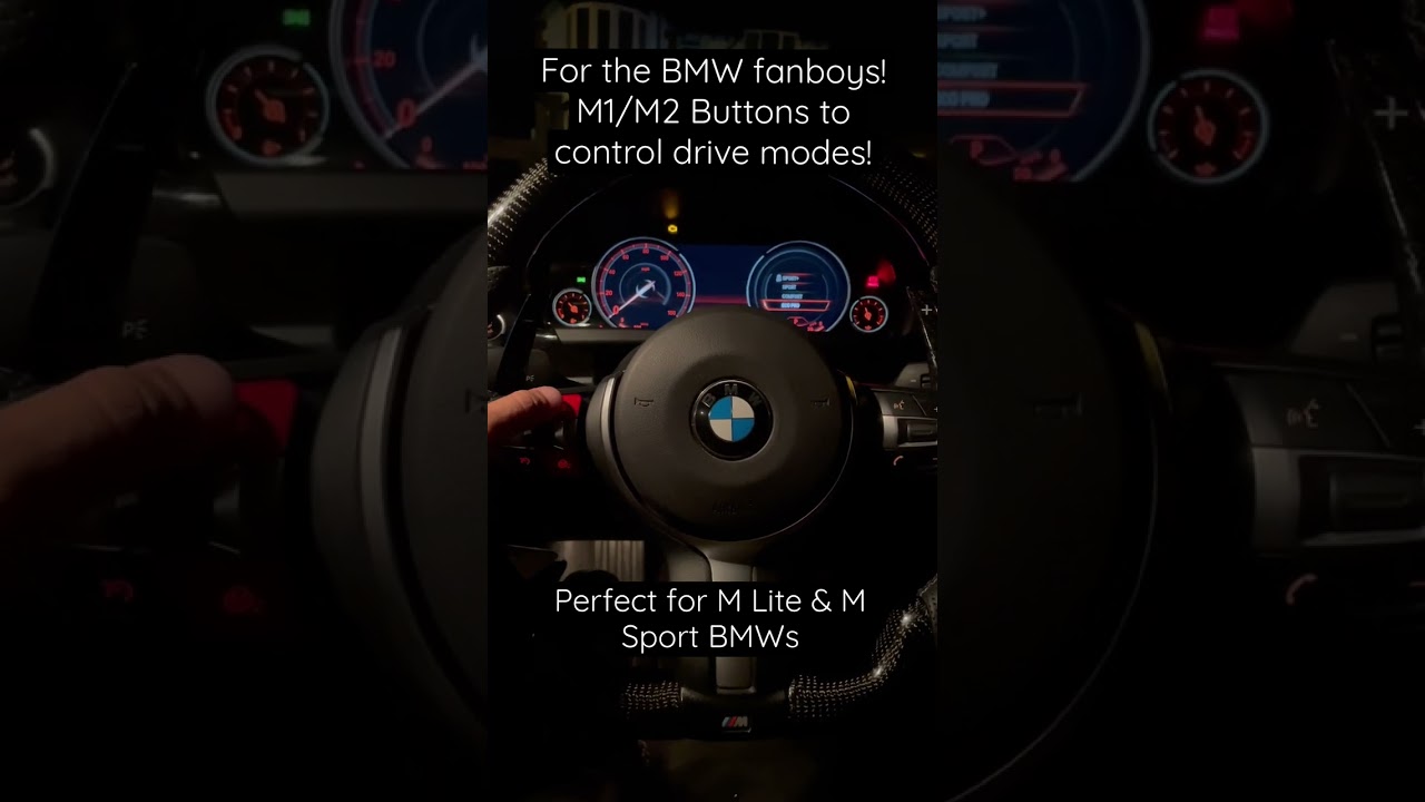 Functional M1 M2 buttons to control drive modes! For M140i, 240i, M Lite and M Sport BMWs