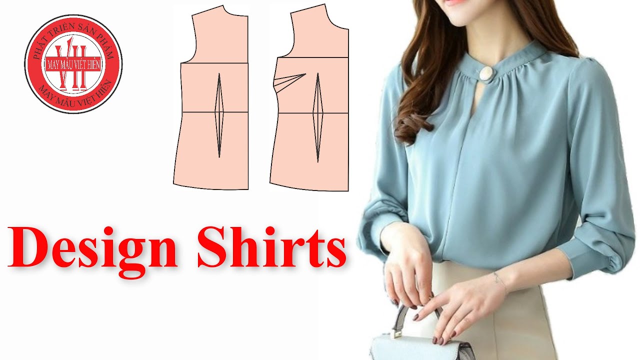 Cắt May Áo Nhún Cổ Chữ V | Design Shirts Basic Sewing Techniques | MAY MẪU VIỆT HIÊN #29
