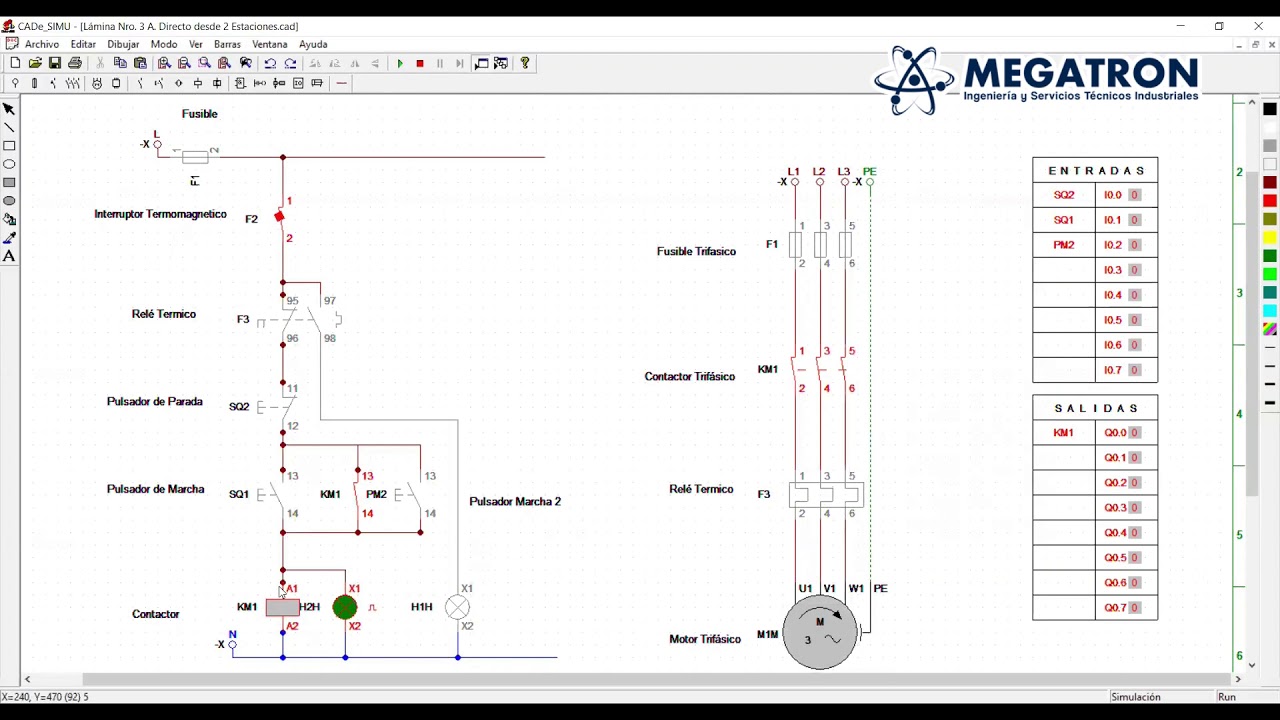 Circuito de Arranque desde 2 estaciones - MEGATRON INGENIER&Iacute;A