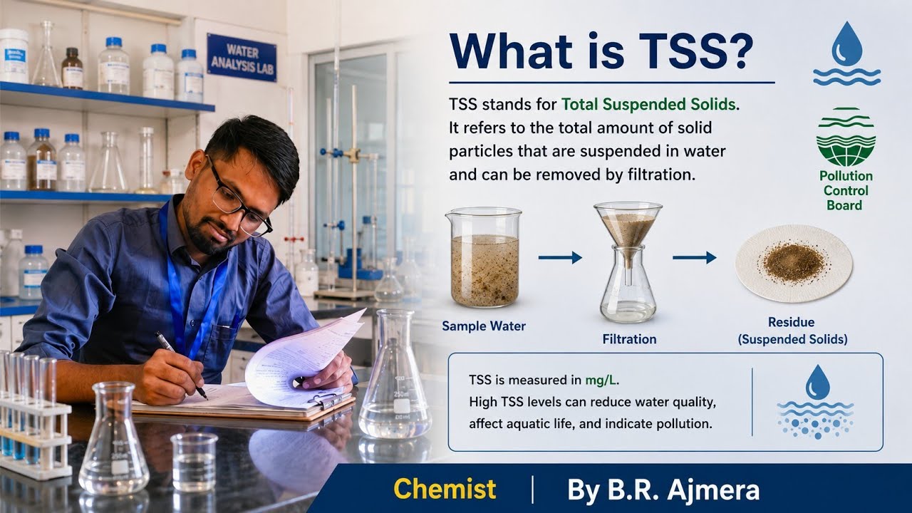 What is TSS? Water Pollution|| Environmental Laboratory Testing|| #CPCB #SPCB || By B.R. Ajmera 