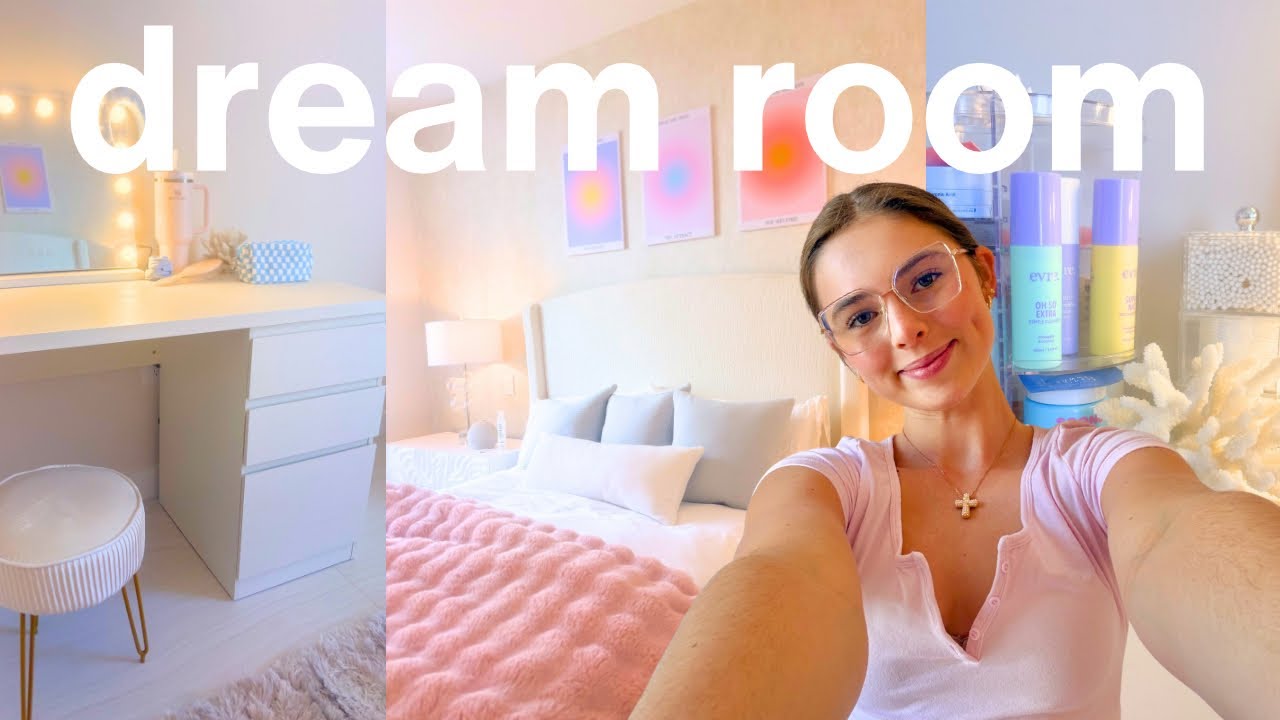 MASSIVE BEDROOM MAKEOVER + pinterest inspired room tour!☁️