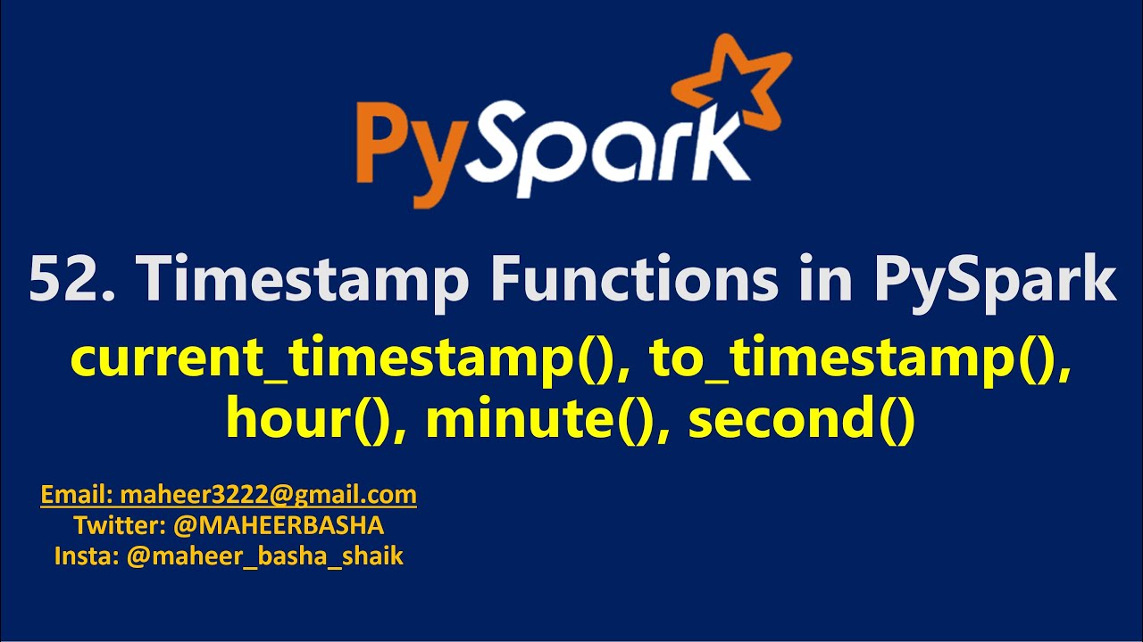 52. Timestamp Functions in PySpark | Azure Databricks #spark #pyspark #azuresynapse #databricks