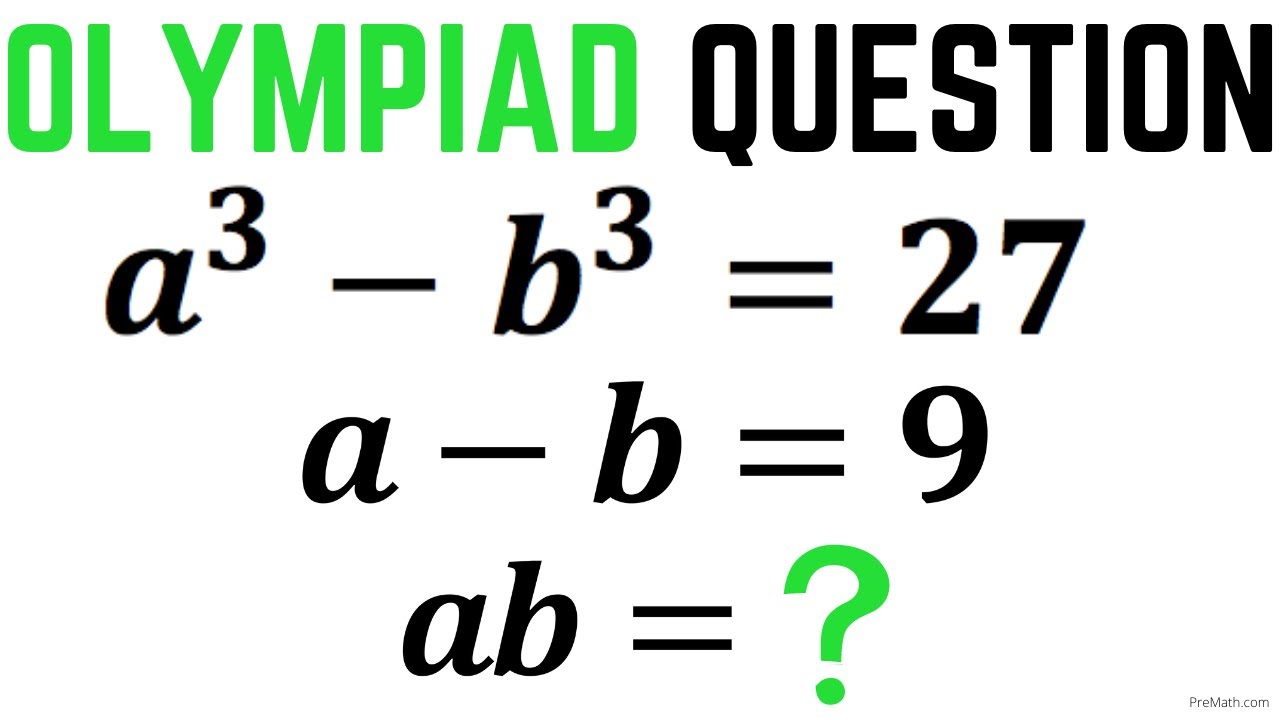 Learn how to solve Olympiad Question quickly! | Solve for ab | Math Olympiad Preparation