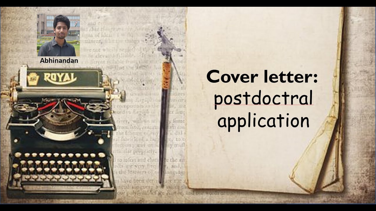 How to write a cover letter for postdoctoral applications